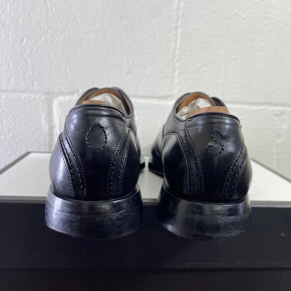 Oliver Sweeney Black Leather Oxford Dress Shoes Men\'s Size 7 US Made In Italy main image 6